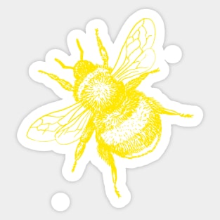 Bumblebee Neon Yellow Color - Bumblebees Black Design Bumble Bee Sticker